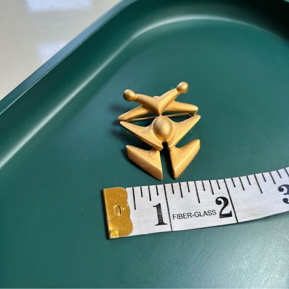 Vintage Greek Revival Star of David MCM modernist Brutalist Brooch 2 Piece Lot - Picture 5 of 5